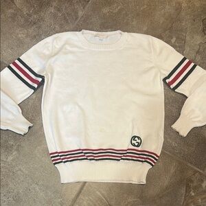 Boys White Gucci Sweater size 5